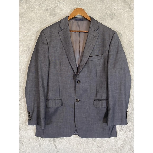 Ralph Lauren Blazer Mens 42R Gray 100% Wool Two Button Double Vent Lined Classic